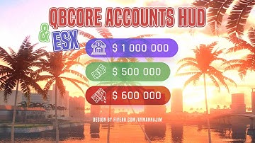 [ESX] [QBCore] Accounts HUD Script ( Cash/Bank/Black Money )