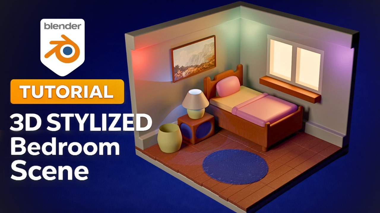 Create a Stylized 3D Bedroom in Blender (Beginner Friendly)