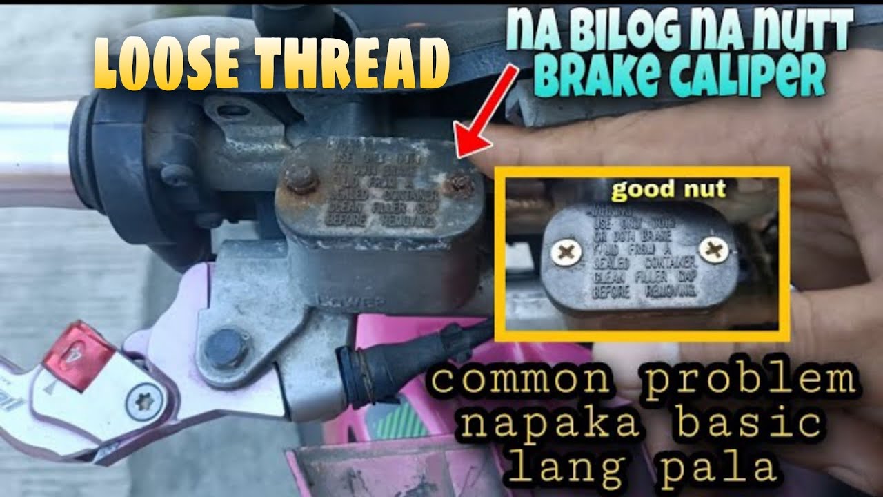 caliper hand brake loose thread problem solved/MiO spOrty tutorial