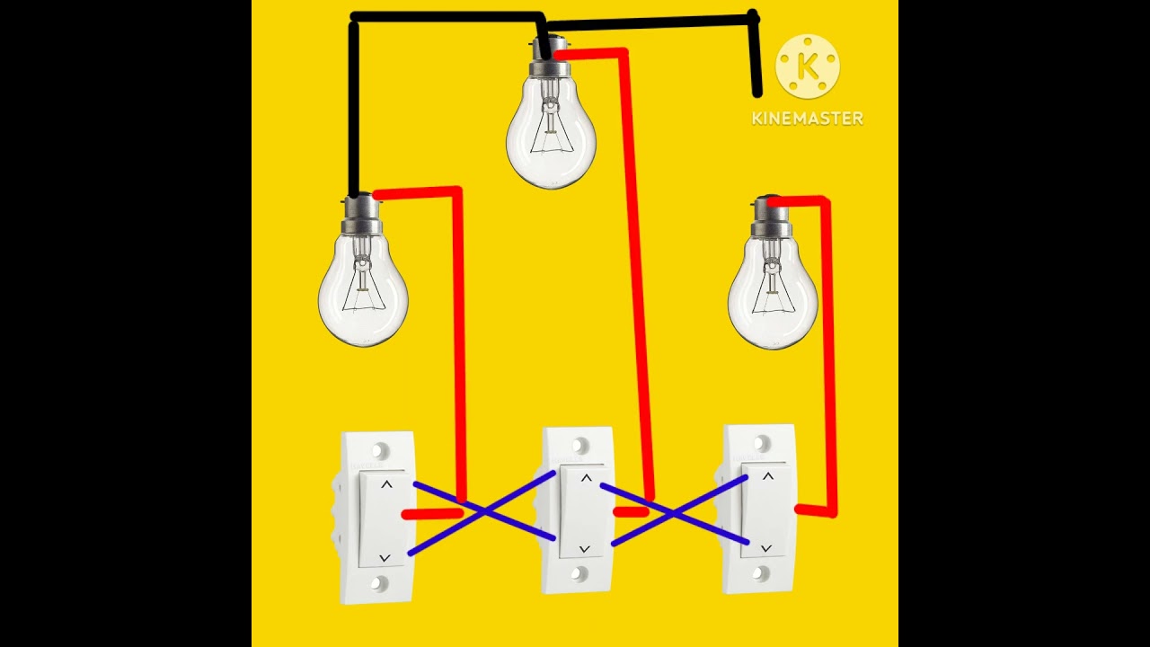 3 bulb with two-way switch diagram\टू वे स्विच कैसे काम करता है?