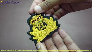Bullion Wire Badge, Embroidered Badges, Emblems Crests, Insignias, Marks, Handmade Embroidery screenshot 5