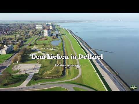 Eem kieken in Delfziel. Drone beelden   Strand - Eems hotel - Vogeleiland.
