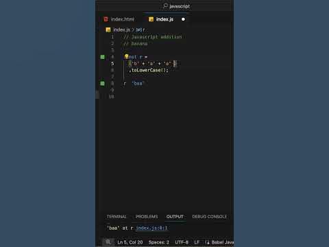 Javascript how to type banana #webdev #javascript #webdevelopment - YouTube