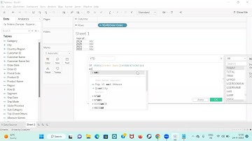 Tableau Scenarios -  YTD , QTD , MTD
