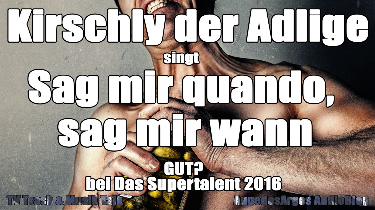 Kirschly der Adlige / Marco Weiß singt Kirschly der Adlige / Marco Weiß singt