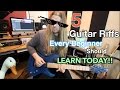 5 Easy Guitar Riffs Every Beginner Should Learn TODAY!! ( WIth Tabs)