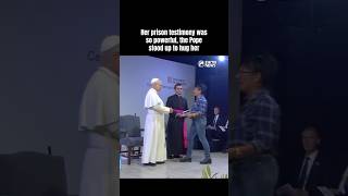 Pope Leo was so moved by this inmate’s testimony he stood up to hug her
