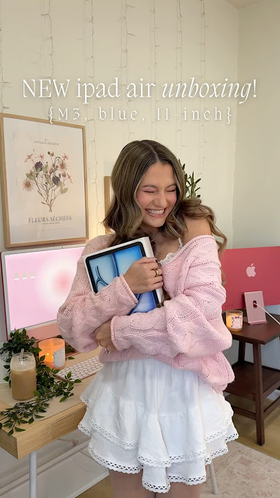 PRETTY BLUE iPAD AIR *M3* ASMR UNBOXING! #techasmr #techunboxing #ipad