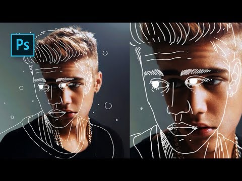 how-to-create-outline-portrait-effect-in-photoshop---#photoshop-tutorials