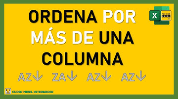 Cómo ORDENAR VARIAS COLUMNAS en Excel | ORDENAR DATOS POR NIVEL