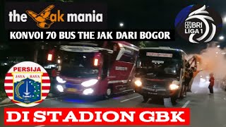 Konvoi 70 Bus The Jak Mania Dari Bogor Di GBK [BRI Liga 1 2022/2023]