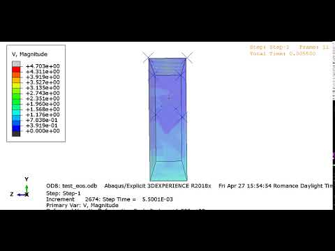 Simulation Abaqus 2018 n°17 Interaction solide/fluide