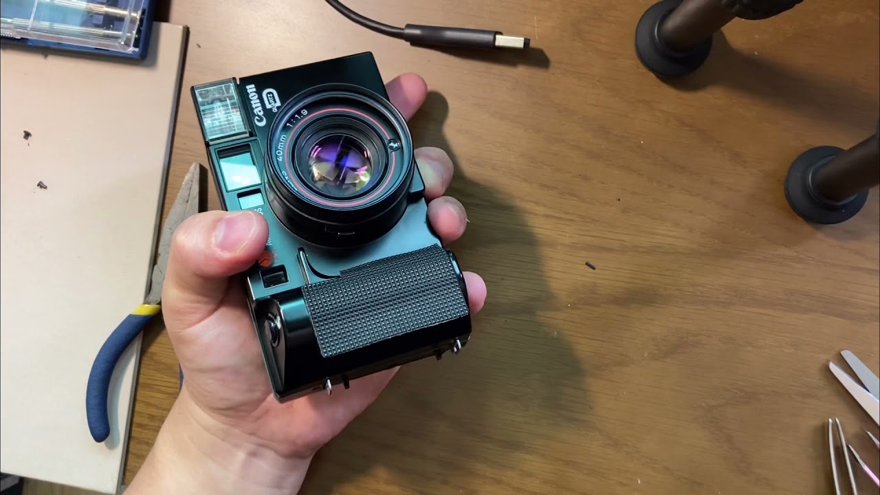 Canon AF35ML flash repair & sample - YouTube