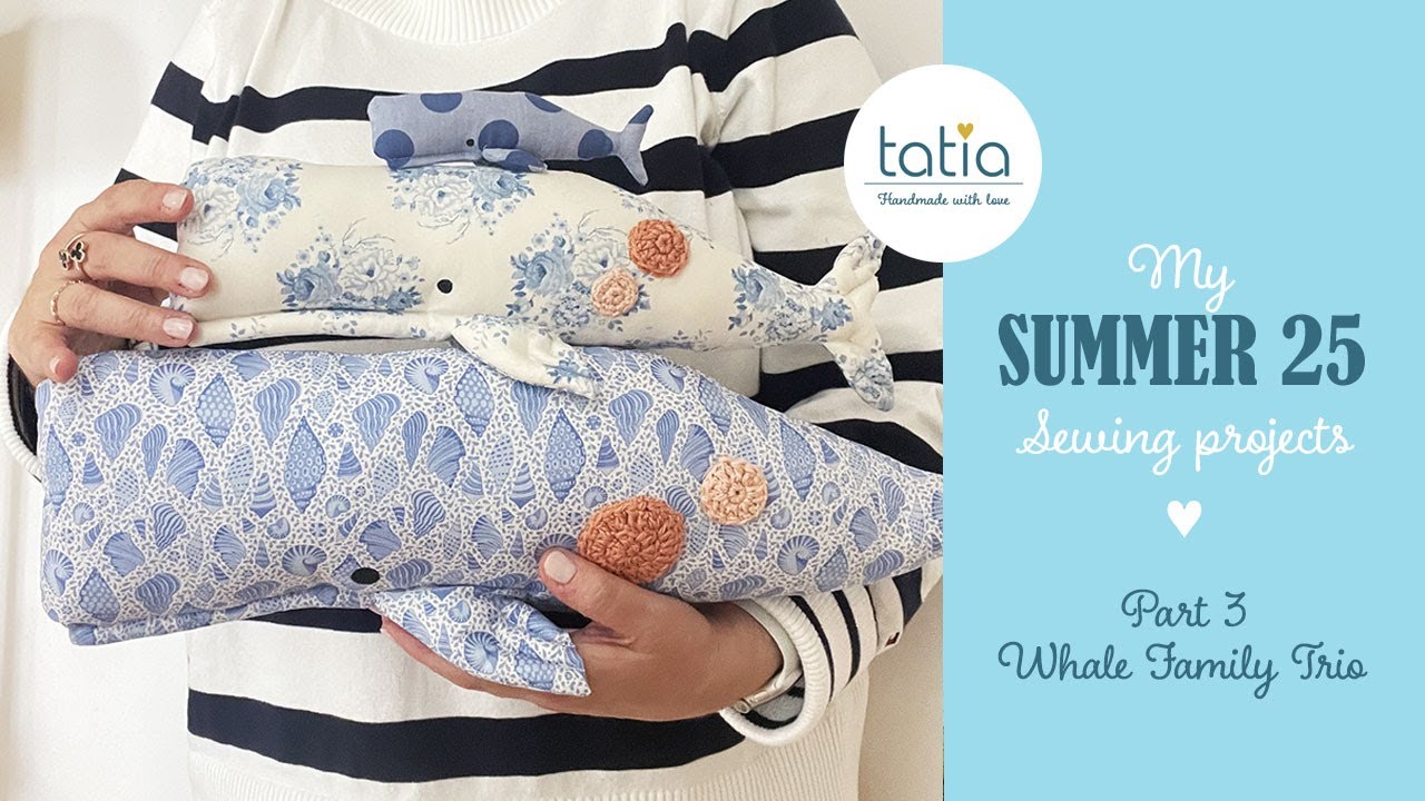 Whale Family Trio - DIY Plush Toys with Tilda Fabrics - My DIY Sewing Projects for Summer - Part 3