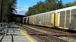 CSX Q216-19 EB on the Old Main with Great K5HL at St Denis 10/21/11