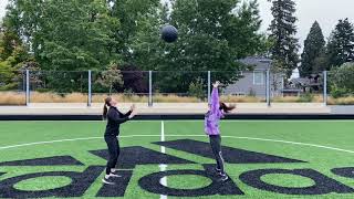 Partner Med Ball Squat Toss
