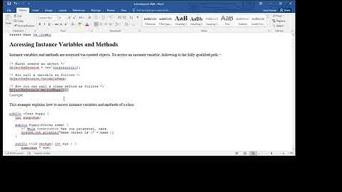 ACCESSING INSTANCE VARIABLE  AND METHODS | JAVA | FREE VIDEOS