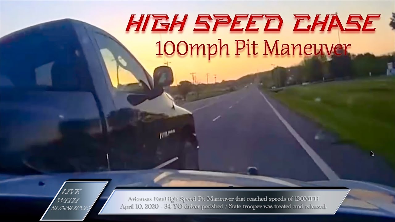 Arkansas High Speed Chase - 100 MPH Pit maneuver - YouTube