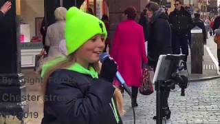 11 years old !!! street performer - Chester streets UK