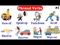 English vocabulary  phrasal verbs  phrasal verbs with sentences  listen and practice