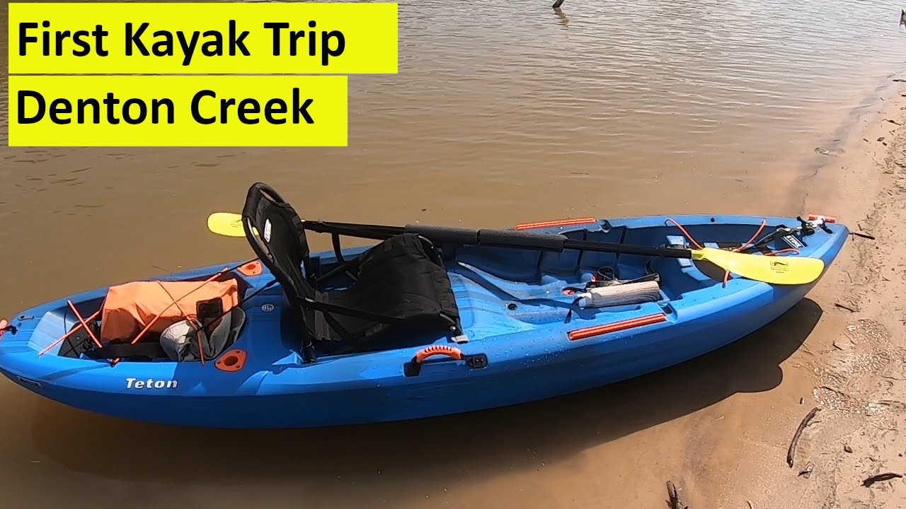 First trip Lifetime Teton Angler Kayak on Denton Creek YouTube