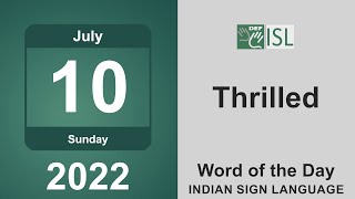 Thrilled (adjective) Word of the Day for July 10th