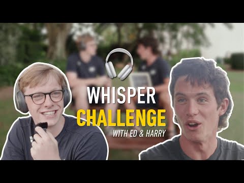 Whisper Challenge with Australian Swimmers Ed Sommerville and Harry Turner