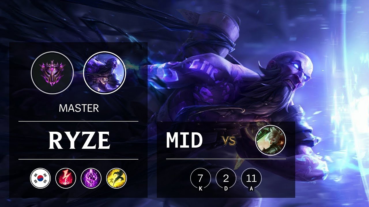 Ryze Mid vs Riven - KR Master Patch 9.13