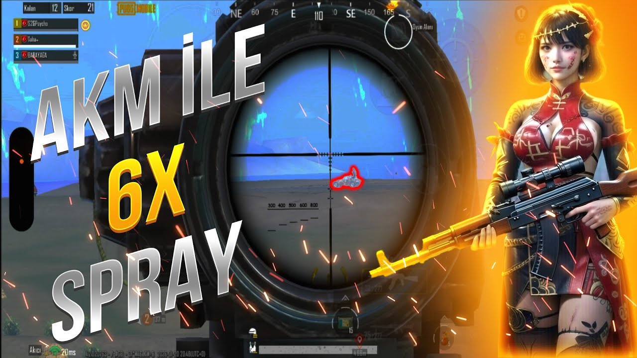 AKM 6X SPRAY İLE ERANGEL'I YERLE BİR ETTİK! 🔥| PUBG MOBILE