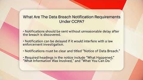 What Are The Data Breach Notification Requirements Under CCPA? - Customer Support Coach