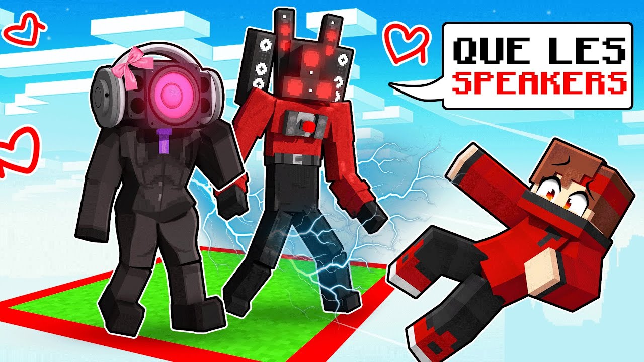 BLOQUÉ SUR UN CHUNK AVEC SPEAKERWOMAN ET SPEAKERMAN SUR MINECRAFT !