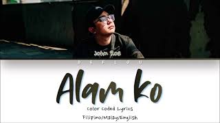 John Roa - ‘Alam ko’ Color Coded Lyrics (Filipino/Malay/English)