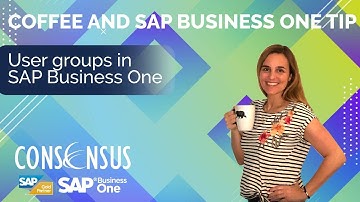 User groups in SAP Business One