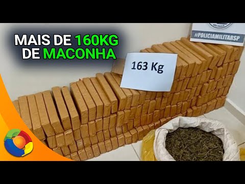 Polícia encontra mais de 160 kg de maconha em veículo após perseguição em Taquaritinga