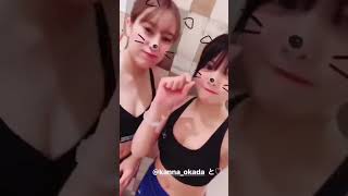元AKB48 平田梨奈 元HKT48 岡田栞奈 ジム着 レギンス トレーニングウェア #shorts