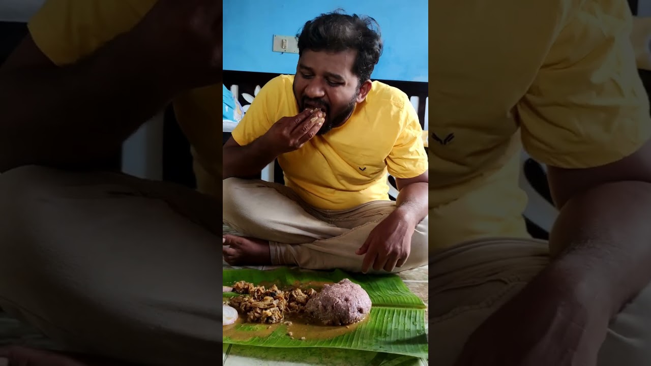 Natu Kodi Kura Ragi Sangati Mudda Eating Challenge| Wife vs Husband | Chicken Curry Failed 😭 #shorts