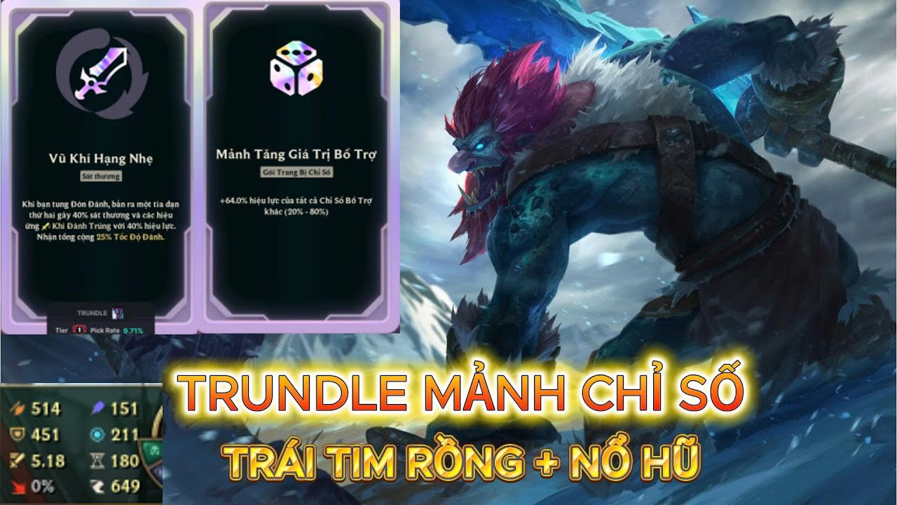 Trundle Mảnh Chỉ Số Bốc Trúng Lõi Trái Tim Rồng Gặp Người Anh Em Tốt Top 1 Quá Dễ  - Võ Đài