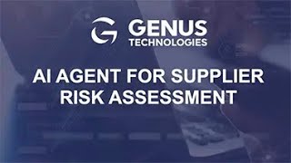 AI Agent for Supplier Risk Assessment