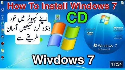 How To Install Windows 7. Easy And Simple Method Urdu/Hindi.
