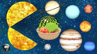 Planet Sizes fruit Solar System Comparison Planets Comparison Planets for Kids for babyζζγε¦γΌγγεδΎγ»εΉΌε
