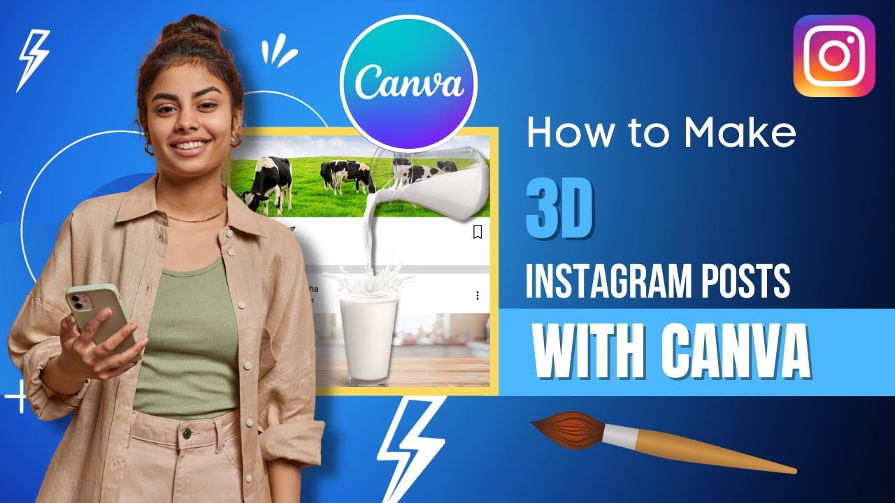 How To Make 3D Instagram Post | Canva Pro Tutorial | Digital 2 Design ...