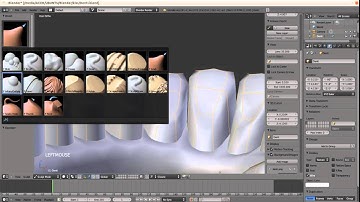 Time Lapse Modelling teeth in Blender 2.62