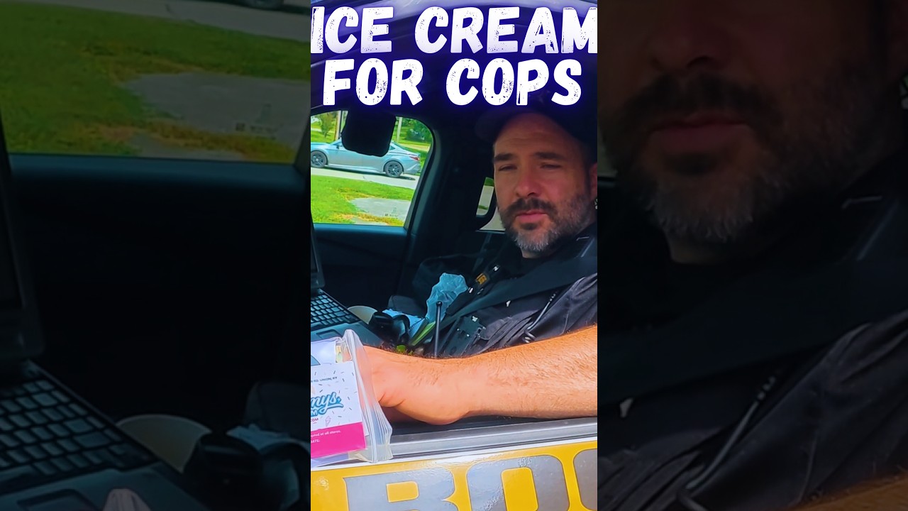 Ice cream for cops! #florence #kentucky #icecream #dreamys #giveaway #free #viral #milkshake #scoops