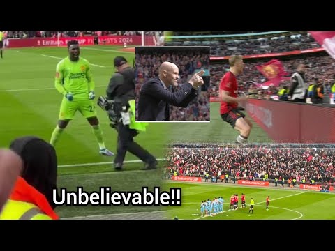 SCENES!! Man United Win on penalties Vs Coventry 😱, See how Onana, Hojlund FA cup Wembley