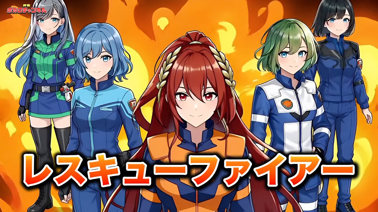 【レスキューファイアーOP】レスキューファイアー(JAM Project)/project.SV(テト・モカ・ウナ・そら・Megpoid)