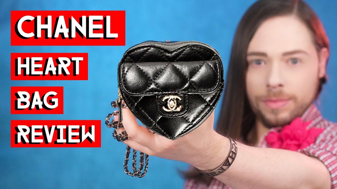 CHANEL HEART BAG NECKLACE Review - CHANEL 22S Rare Heart Bag - YouTube