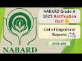 Important Reports for NABARD Grade A 2025