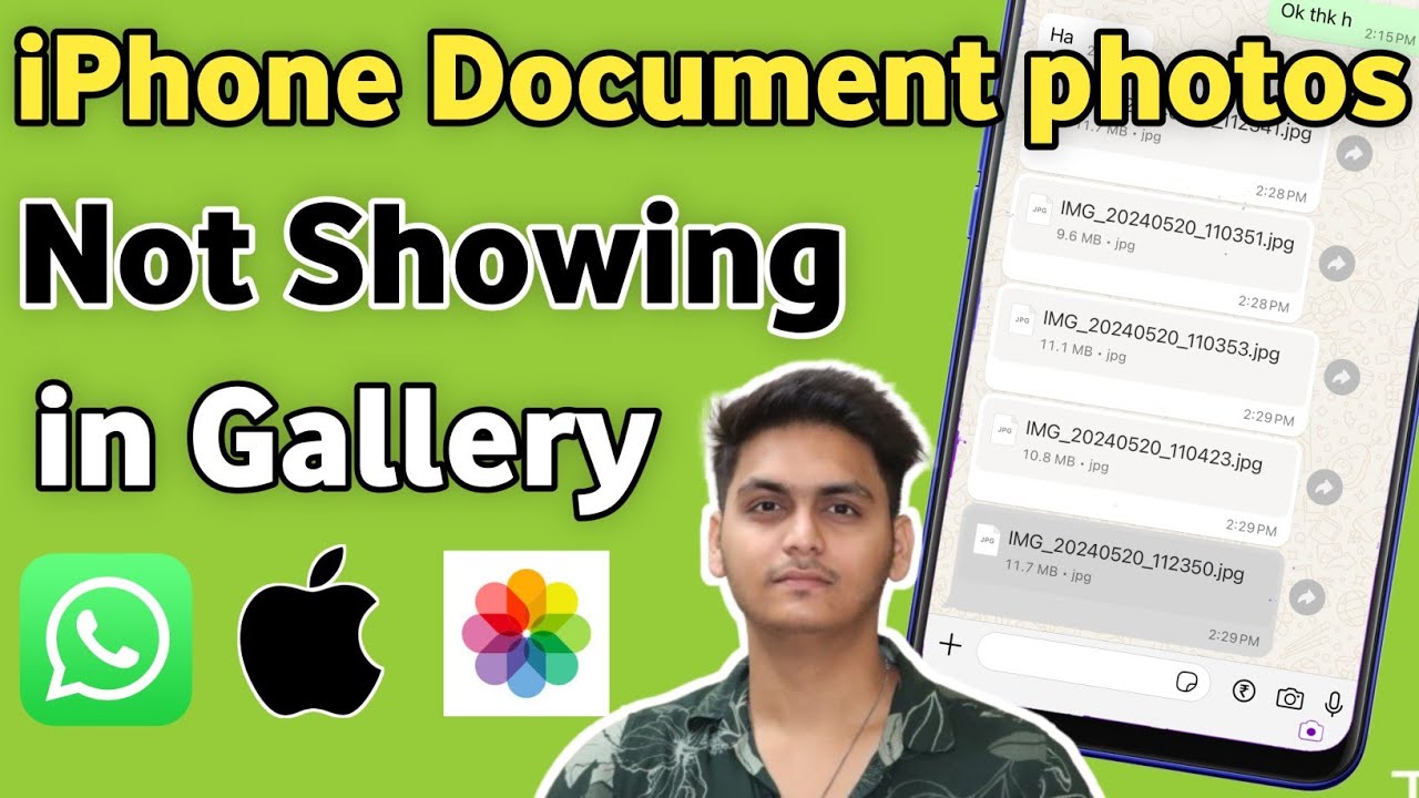 iPhone me whatsapp par Document photo gallery mein kaise laen
