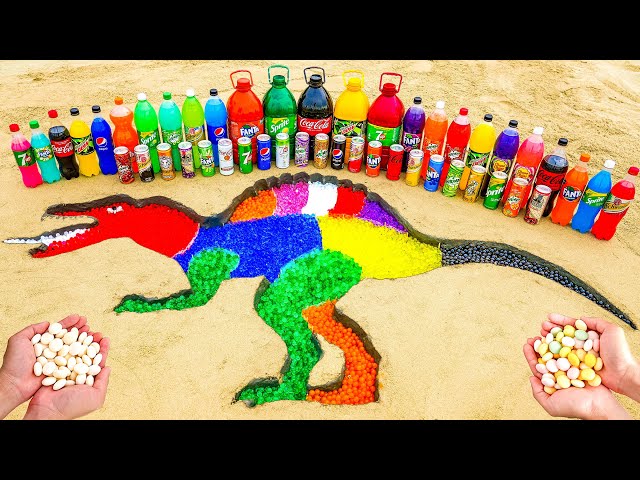 How to make Spinosaurus Dinosaur with Orbeez, Fanta, Sprite, Coca Cola, Mentos and Popular Sodas class=