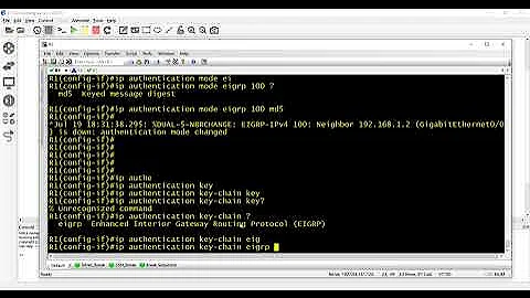 CCNA Routing Basics Part 4 - EIGRP Authentication